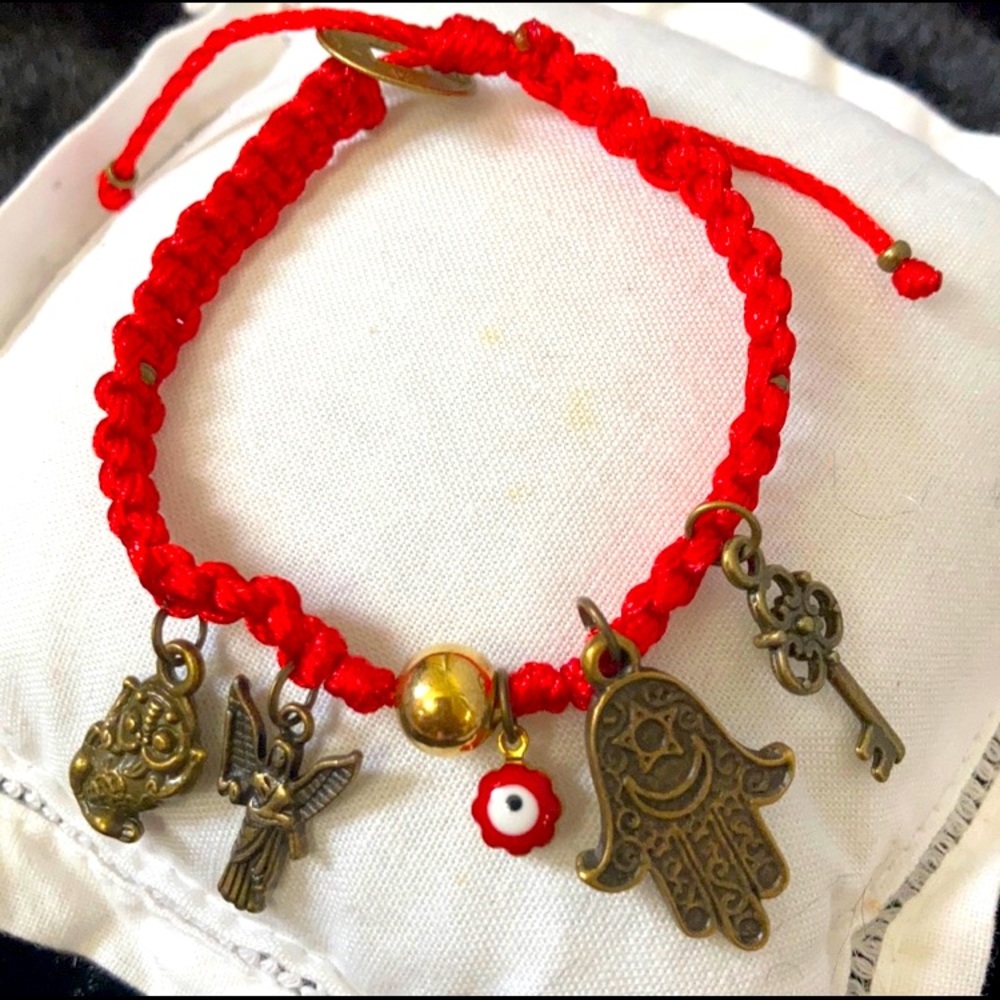 Shamanic Protection & Lucky Braided bracelet/ 100% Handmade with good vibes